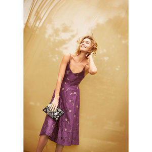 Anthropologie Moulinette Soeurs Purple Lace Dress